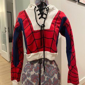 The Kigu Stop Spider-Man Into The Spiderverse Inspired Crop Hoodie